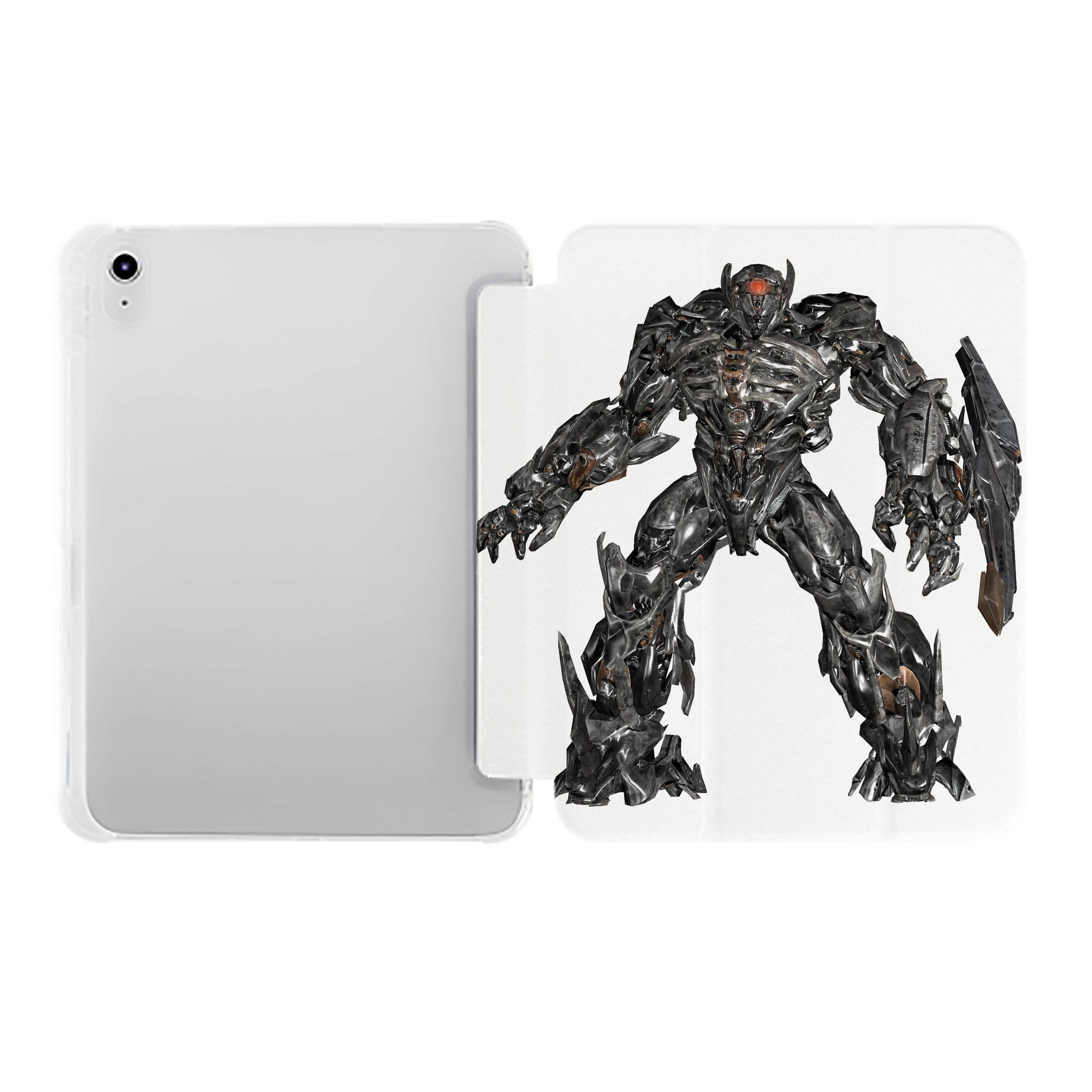 （画像用） Transformers トランスフォーマー IPad ケース ペン収納付き 三つ折りスタンド PUレザー×シリコン 対応機種9.5/10.5/10.9インチ